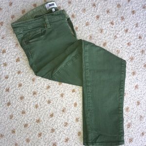 Paige Green Skyline Ankle Peg Jeans